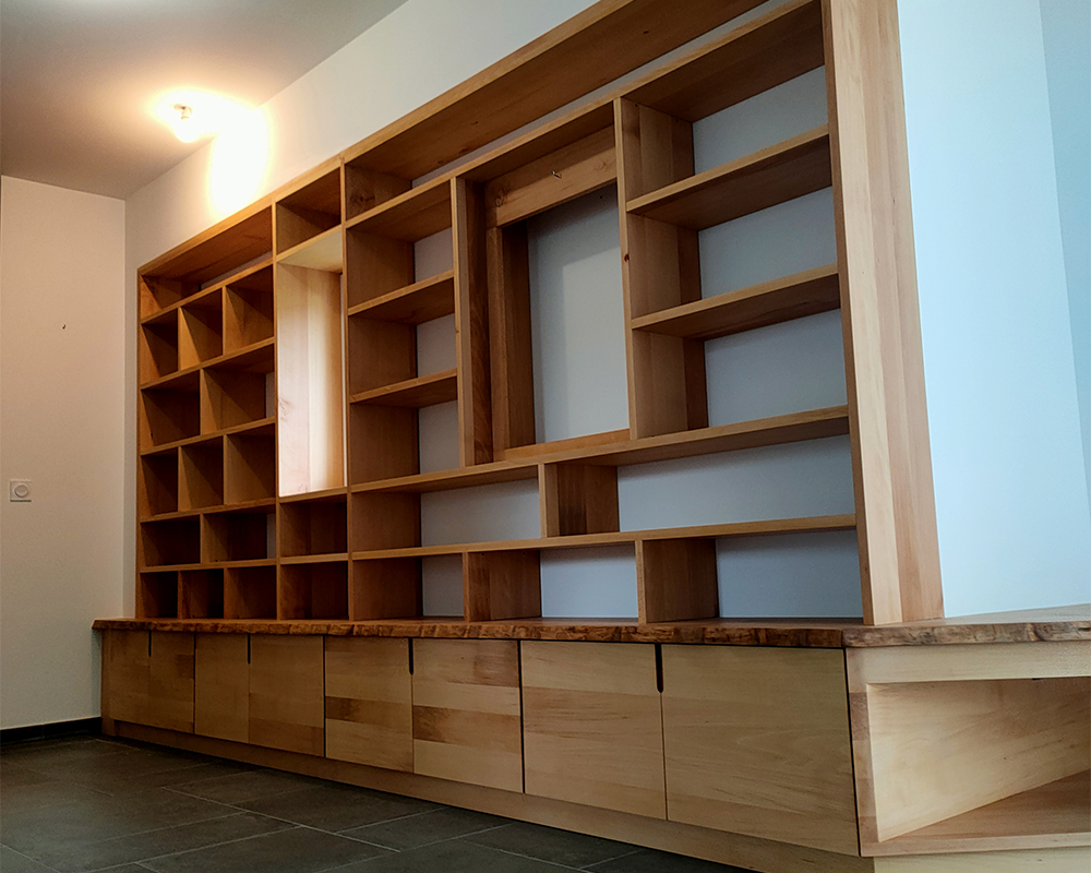 Bibliothèque sur-mesure - Hêtre massif - Valence (26)